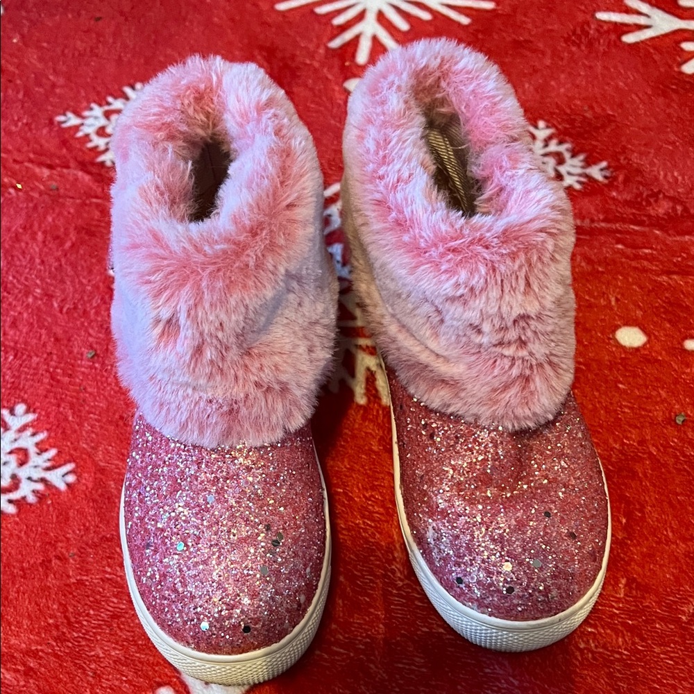 Sugar Pink Faux Fur Boots